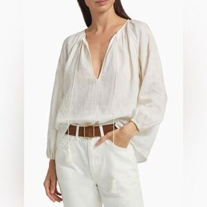 Nili Lotan Cristo Embroidered Blouse